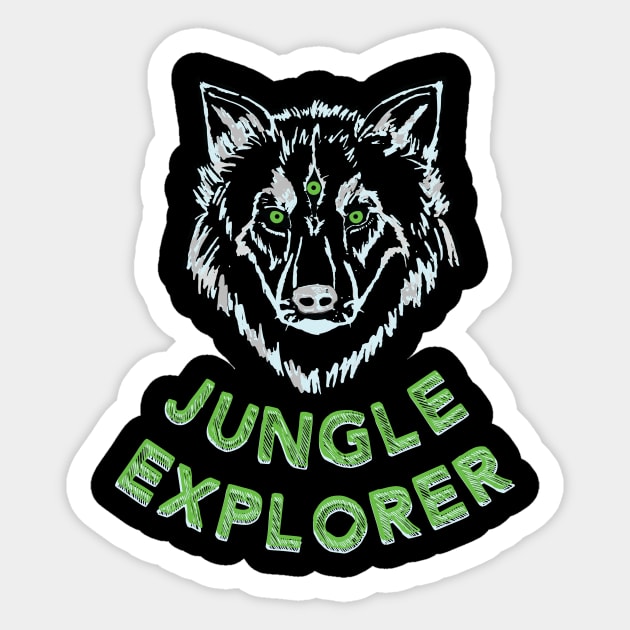 Jungle explorer 2 Sticker by HurdyGurdy